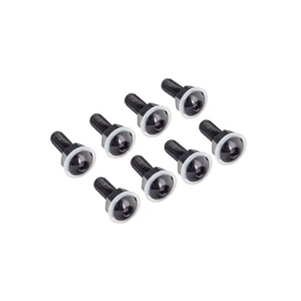 Skruer til Kbeglas sorte M5 8 stk. med nylon skiver og mtrikker Screen Bolts Black 8Pcs