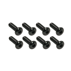 Skruer til Kbeglas sorte M5 8 stk. med nylon skiver og mtrikker Screen Bolts Black 8Pcs