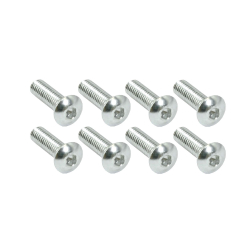 Skruer til Kbeglas Chrom M5 8 stk. med nylon skiver og mtrikker Screen Bolts Chrome 8Pcs