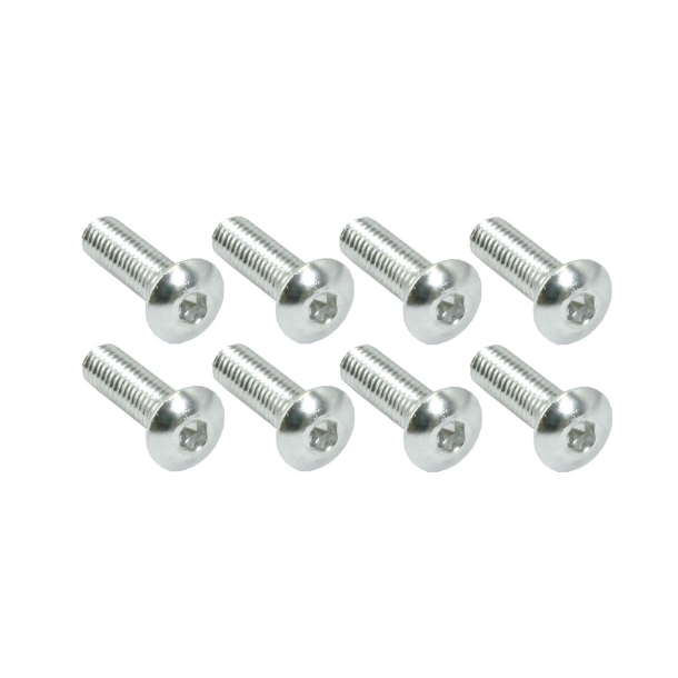 Skruer til Kbeglas Chrom M5 8 stk. med nylon skiver og mtrikker Screen Bolts Chrome 8Pcs
