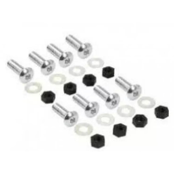 Skruer til Kbeglas Chrom M5 8 stk. med nylon skiver og mtrikker Screen Bolts Chrome 8Pcs
