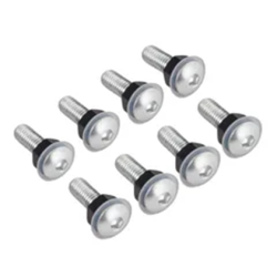 Skruer til Kbeglas Chrom M5 8 stk. med nylon skiver og mtrikker Screen Bolts Chrome 8Pcs