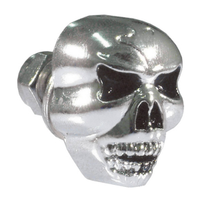 D�dningehoved 6MM M6 KROM Bike It Chrome Skull Design Bolt (1 Pc)