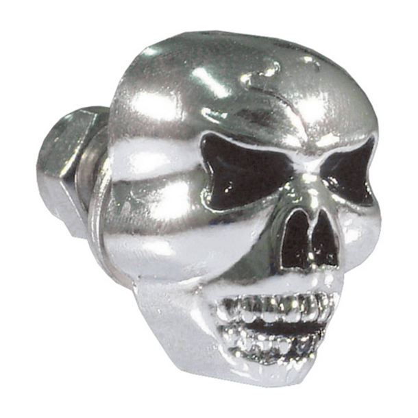 D�dningehoved 6MM M6 KROM Bike It Chrome Skull Design Bolt (1 Pc)