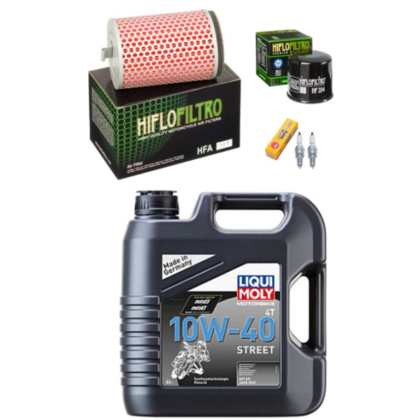 Servicekit HONDA CB500 CB500S CB500R 96-04 olie, oliefilter, luftfilter, tndrr, pakning bundpop