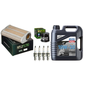 Servicekit Honda CBF 600 S PC43 08-13 olie,oliefilter, luftfilter, tndrr, pakning bundpop