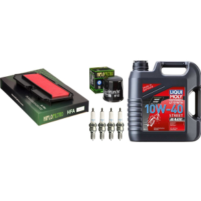  Servicekit HONDA CBR400R NC23/NC29 olie, oliefilter, luftfilter, tndrr, pakning bundprop