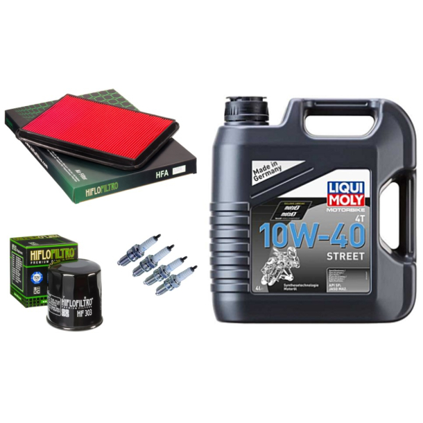 Servicekit HONDA CBR600F PC23 Hurricane 89-90 olie, oliefilter, luftfilter, tndrr, bundproppakning