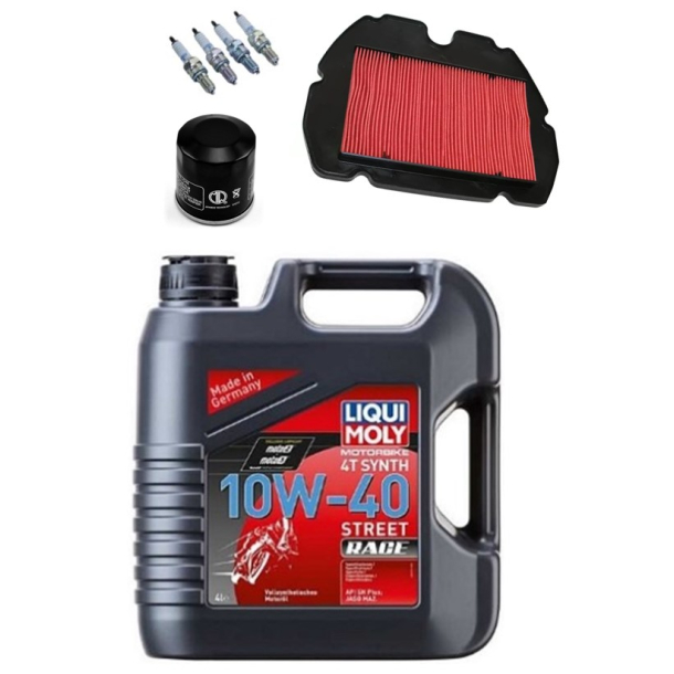 Servicekit HONDA CBR600 F PC25 91-94 olie, oliefilter, luftfilter, t�ndr�r, bundproppakning 