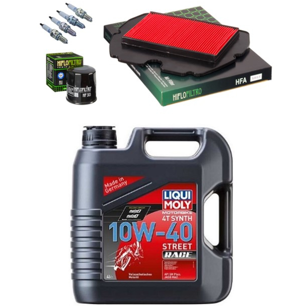 Servicekit HONDA CBR600 F PC25 91-94 olie, oliefilter, luftfilter, tndrr, bundproppakning 