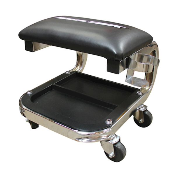 Arbejdstaburet med hjul Jumbo Creeper Seat Chrome