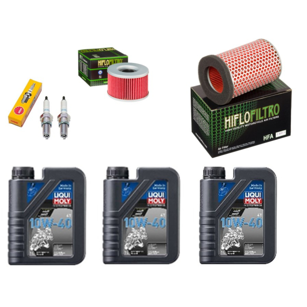  Servicekit HONDA CX500 GL500 olie, oliefilter, luftfilter, tndrr, pakning bundprop