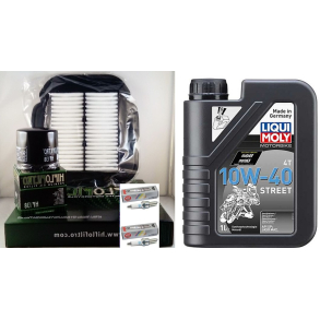  Servicekit Suzuki DL650 2011-2016 olie, oliefilter, luftfilter, tndrr, pakning bundprop