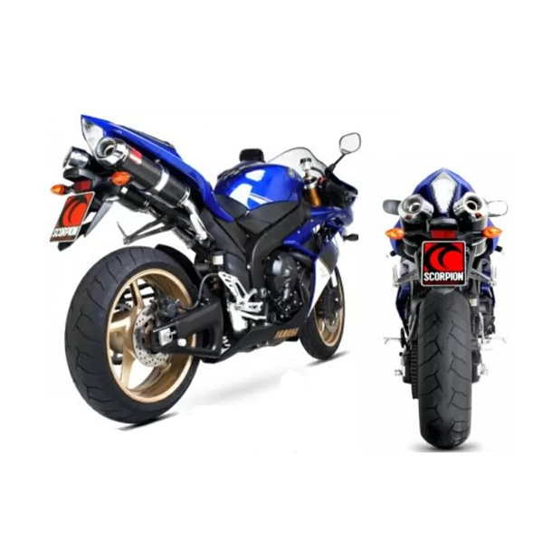 SCORPION Lyddmper CARBON OVAL ST YAMAHA YZF1000 R1 07-08