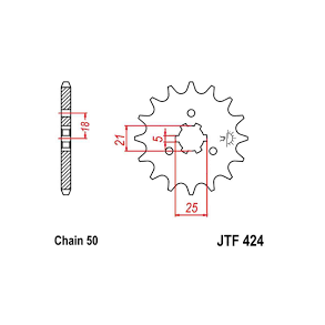 RacePro F424/16 Fortandhjul front k�dehjul 16 Tands SPROCKET,ENGINE Suzuki GT550 GT750 Yamaha XS360 XS400