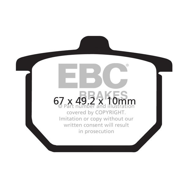 EBCFA030 bremseklodser for/bag Disc pad set  FRONT/REAR HONDA CB400N CB750F2 CBX1000 GL1000 GL1100
