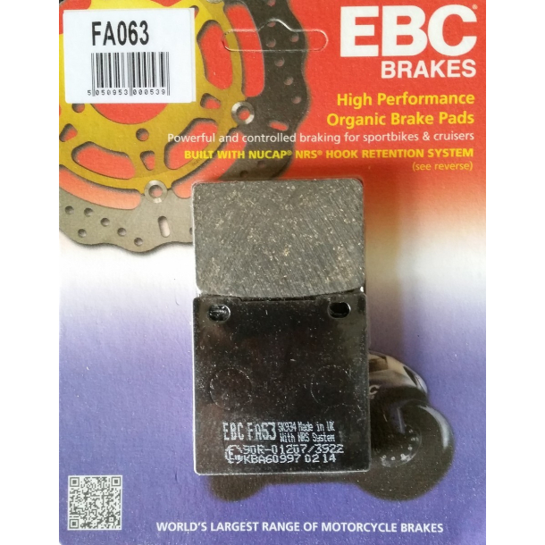 EBC FA063 Bremseklodser  REAR (FRONT) BAG (FOR)  