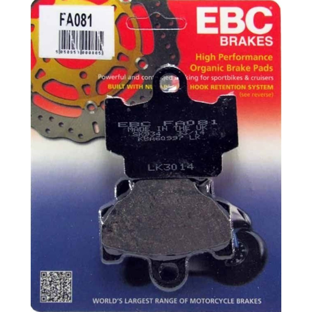 EBC FA081 Bremseklodser Disc pad st YAMAHA RD80 RD125 RD350 SR125 SR250 XV250