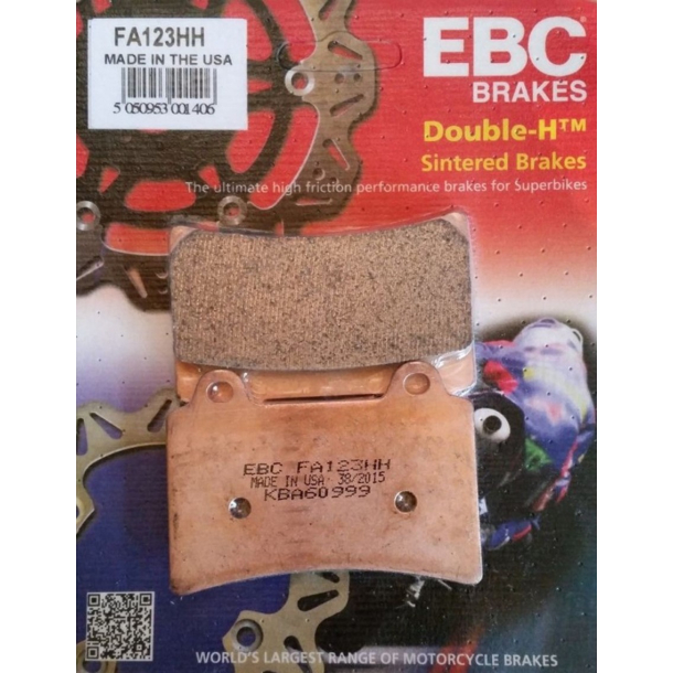 EBC FA123HH BREMSEKLODSER Double- H Sintered Disc pad s�t FRONT REAR YAMAHA