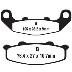 EBC FA141 BREMSEKLODSER FRONT/REAR Disc pad s�t Kawasaki GPX250 KR-1 GPZ500S ZR550 Zephyr Suzuki RGV250