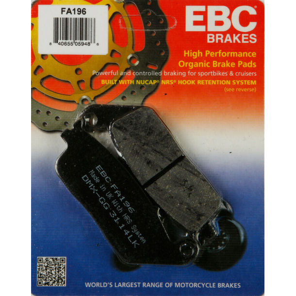EBC Bremseklodser Disc pad set FA196