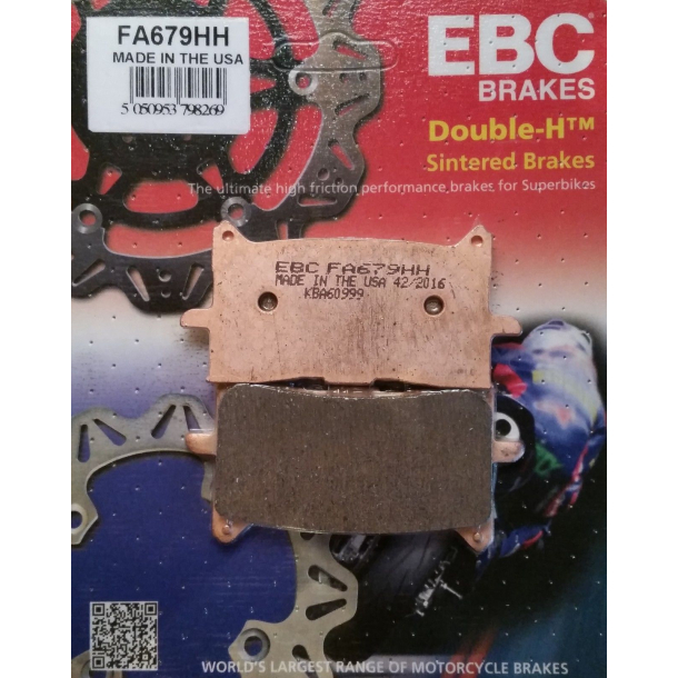 EBC BREMSEKLODSER FA679HH Brake Pads FRONT SINTER HONDA CBR125R CB300 CB650 CRF1000 NT1100