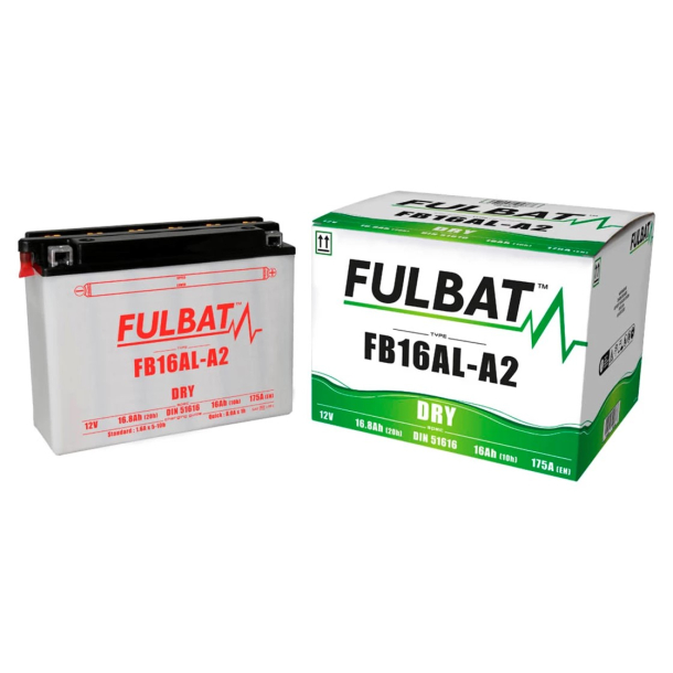 FULBAT FB16AL-A2 BATTERI YB16AL-A2 FULBAT FB16AL-A2 BATTERI YB16AL-A2 FULBAT inkl. Syrepakke FB16AL-A2