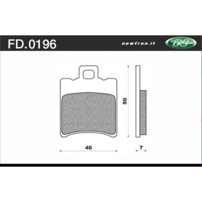 NEWFREN FD.0196 Bremseklodser Scooter APRILIA/ATALA/BENELLI/BETA/CAGIVA/GARELLI/GENERIC/GILERA/HONDA/ITALJET/MALAGUTI/MBK/MOTRON/PEUGEOT/PIAGGIO/ SUZUKI/YAMAHA