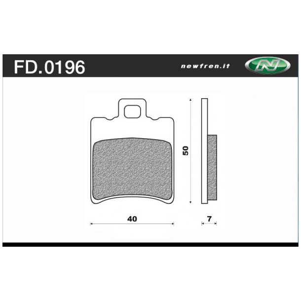 NEWFREN FD.0196 Bremseklodser Scooter APRILIA/ATALA/BENELLI/BETA/CAGIVA/GARELLI/GENERIC/GILERA/HONDA/ITALJET/MALAGUTI/MBK/MOTRON/PEUGEOT/PIAGGIO/ SUZUKI/YAMAHA