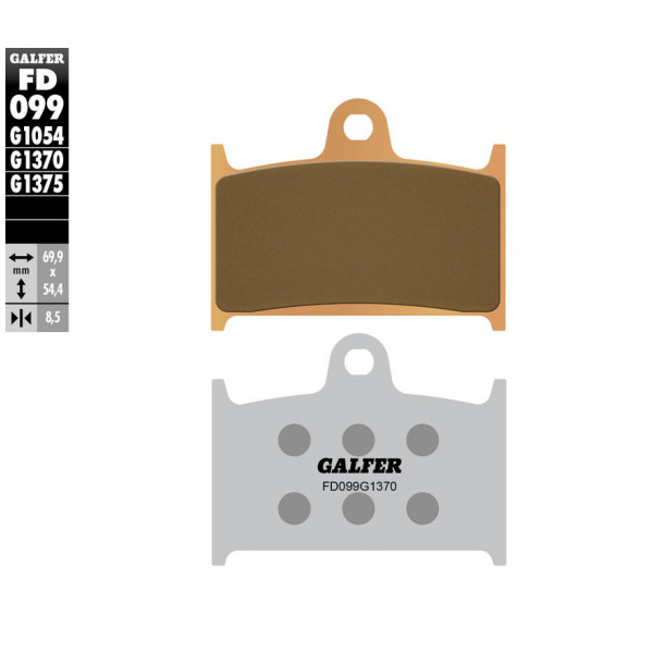 Bremseklodser GALFER FD099G1375 SINTER SPORT BRAKE PADS FRONT