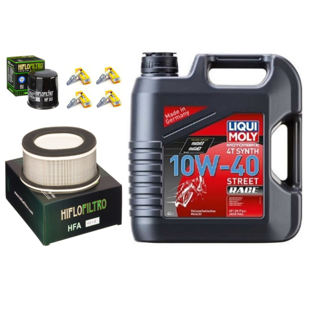 Servicekit YAMAHA FZS 1000 Fazer 01-05 olie, oliefilter, luftfilter, tndrr,  bundproppakning