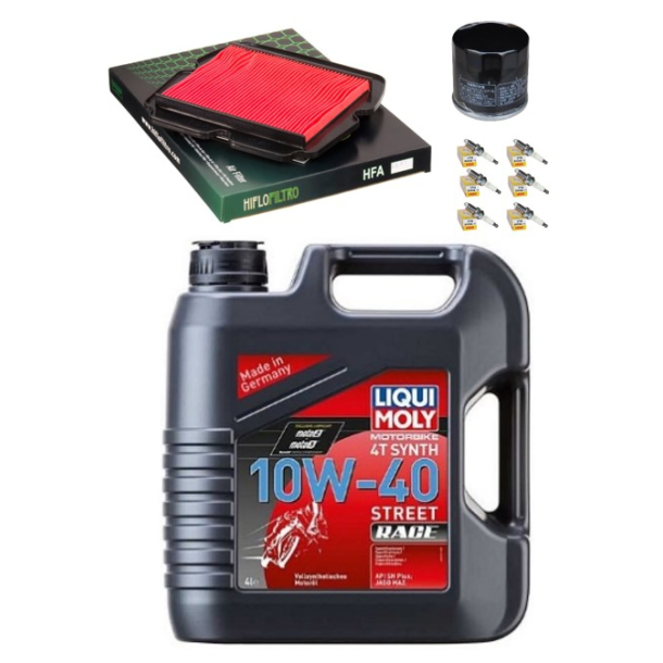 Servicekit HONDA GL1800 SC47 GoldWing 01-17 olie, oliefilter, luftfilter, tndrr, bundproppakning