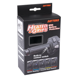 Daytona Intelligent Motorcycle Heated Grips (7/8) 22.2mm With 4 Level Heat Control &amp; Battery Protect