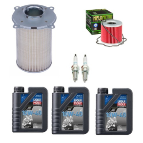 Servicekit SUZUKI GS500E 88-02 olie, oliefilter, luftfilter, tndrr, bundproppakning