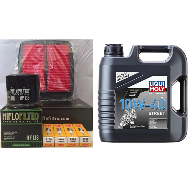 Servicekit Suzuki GSF1200 96-99 olie, oliefilter, luftfilter, tndrr, pakning bundprop