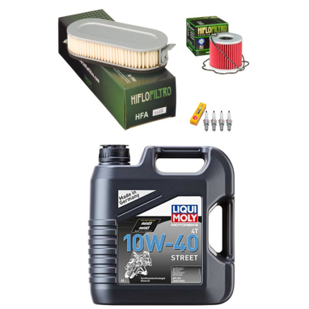 Servicekit SUZUKI 1 GSX500E GSX550ES olie, oliefilter, luftfilter, tndrr, bundproppakning