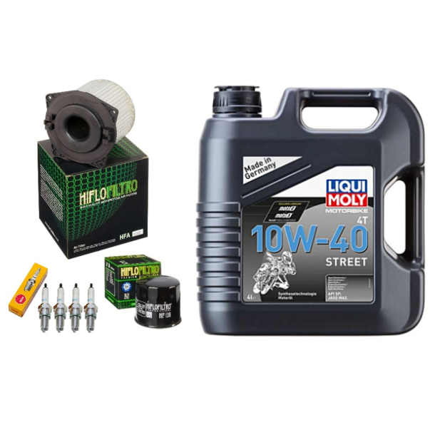 Servicekit SUZUKI GSX600F 88-95 olie, oliefilter, luftfilter, tndrr, bundproppakning