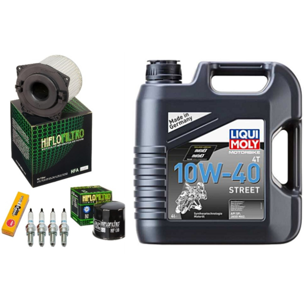 Servicekit SUZUKI GSX600F 96-06 GSX750F 98-06 olie, oliefilter, luftfilter, tndrr, bundproppakning