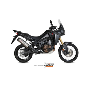 MIVV H.059.LNC SLIP-ON OVAL TITANIUM / CARBON ENDE Mivv Sportsudst�dning til HondaCRF1000 LAfrica Twin 2016 H.059.LNC - Exhaust Muffler Mivv OVAL Titanium HONDA CRF 1000 L AFRICA TWIN