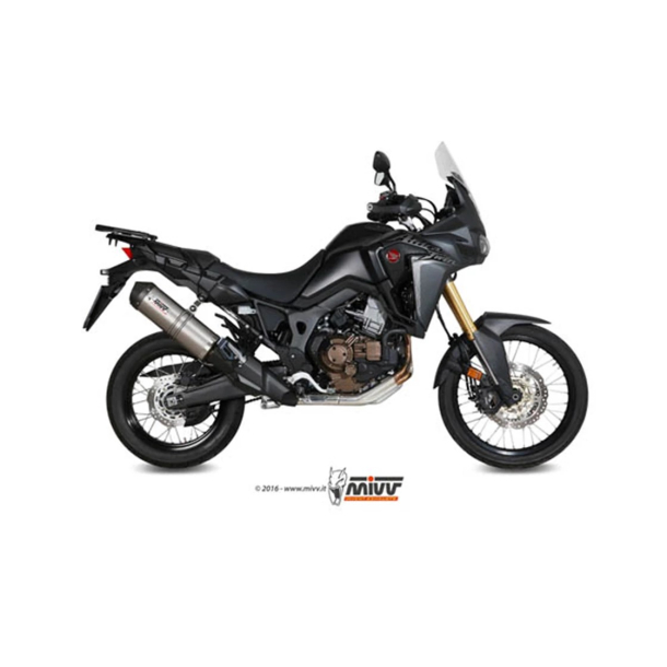 MIVV H.059.LNC SLIP-ON OVAL TITANIUM / CARBON ENDE Mivv Sportsudst�dning til HondaCRF1000 LAfrica Twin 2016 H.059.LNC - Exhaust Muffler Mivv OVAL Titanium HONDA CRF 1000 L AFRICA TWIN