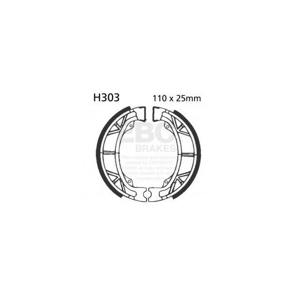 EBC H303 bremsebakker Brake shoe st 110x25MM VB-101KV RP-807042 HONDA CD50 ST50 DAX 