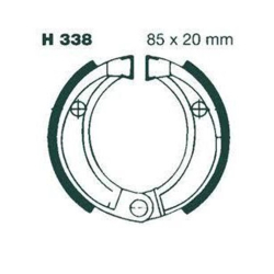 EBC H338 BREMSEBAKKER  EBC Brake shoe s�t H338 85x20