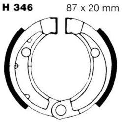 EBC H346 BREMSEBAKKER EBC Brake shoe s�t FRONT H346 ATV Aeon Arctic Cat Bombardier Can-Am Kymco Polaris Yamaha