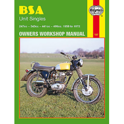 Haynes bog BSA UNIT SINGLES 247CC 343CC 441CC 499CC OFF-ROAD 58-72