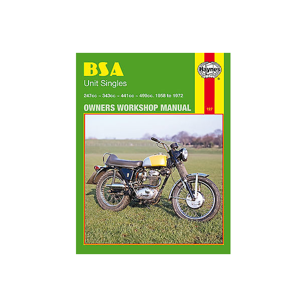 Haynes bog BSA UNIT SINGLES 247CC 343CC 441CC 499CC OFF-ROAD 58-72