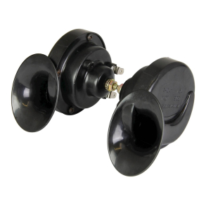 Horn 2stk sort Black Twin Pack Snail Horn - 12V