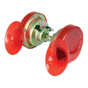 Horn 2stk rd Red Twin Pack Snail Horn - 12V