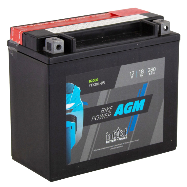 intAct YTX20L-BS BATTERI intAct YTX20L-BS Maintenance Free AGM Bike-Power Battery