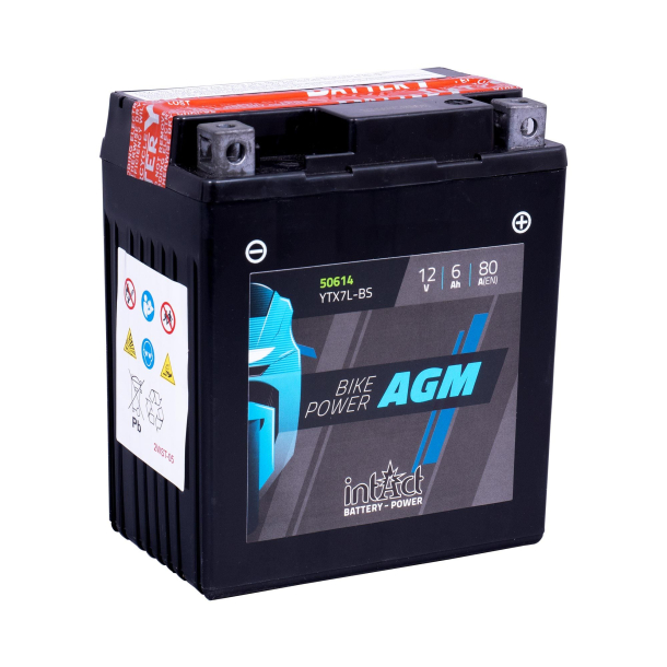 Batteri intAct YTX7L-BS Maintenance Free AGM Bike-Power Battery 
