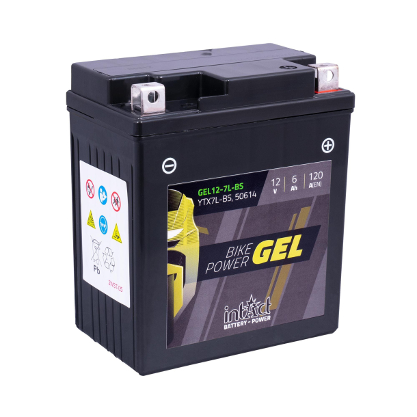 Batteri intAct YTX7L-BS / 50614 Gel Bike-Power Battery